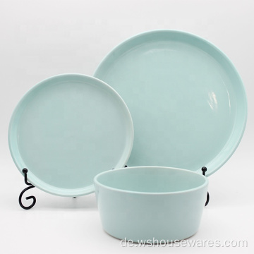 2022 Neues Design Farbglasur Steintware -Geschirrset Set